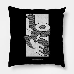 Love is the key to happiness Pillow