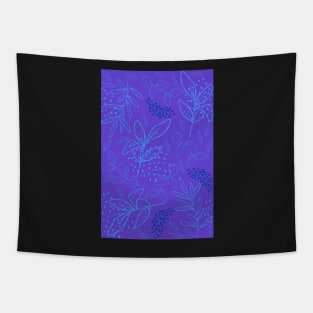 Light Blue leaves pattern Tapestry