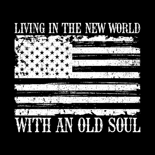 Living in the new world with an old soul vintage America flag by MichaelLosh