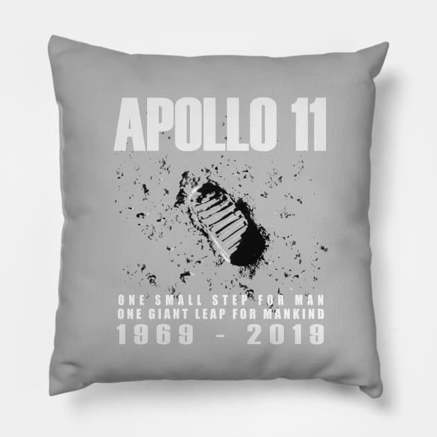 Apollo 11 Moon Landing 50th Anniversary Pillow by SeattleDesignCompany