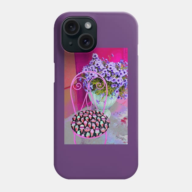 Ice Cream Cafe Chair Phone Case by ninasilver