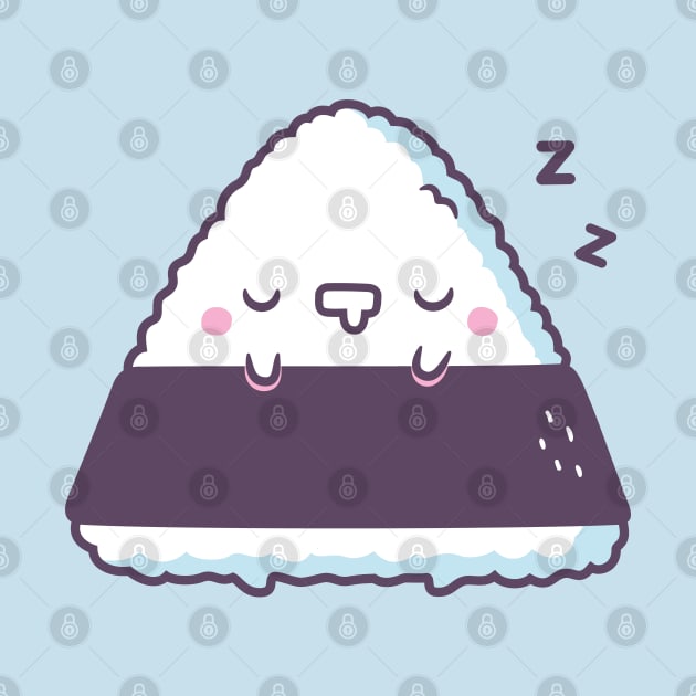 Cute Sleeping Onigiri Japanese Rice Ball by rustydoodle