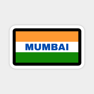 Mumbai City in Indian Flag Colors Magnet