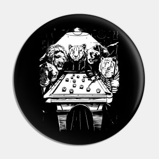 Animals Playing Pool Billiards Games Pin