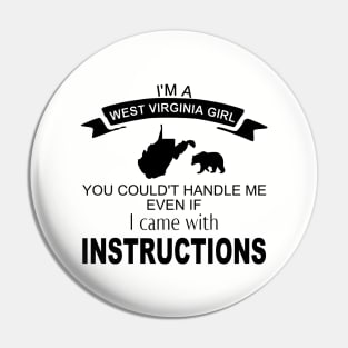 West Virginia Girl Pin