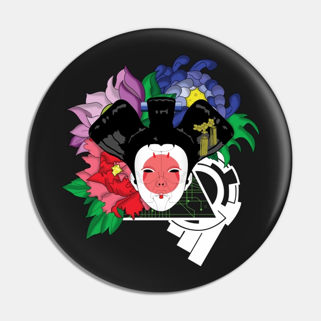 Ghost In The Shell Geisha Pin by Dori