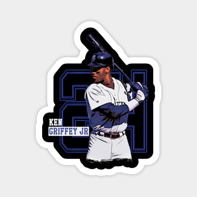 Ken Griffey Jr Magnet by caravalo