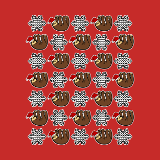 Sloth Christmas Pattern T-Shirt