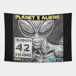 Funniest Alien Meme Hitchhiker 42 Tapestry