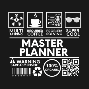 Master Planner  Black T-Shirt