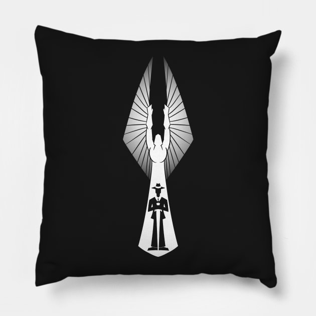 Black Art Deco Fantasy Design Pillow by AnthonyPanics