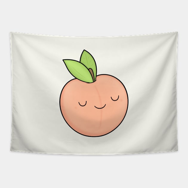 Happy Peach Tapestry by kimvervuurt