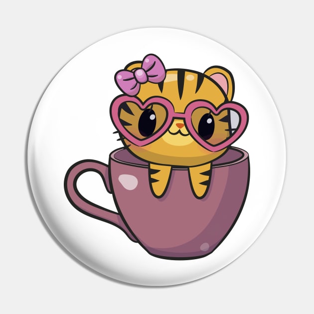 Cute Tiger in cup of coffee Pin by Reginast777