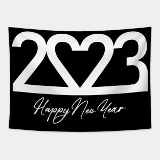 Happy New Year 2023 - White Tapestry