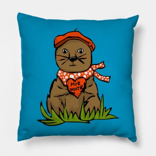 Groundhog Day Valentine Pillow