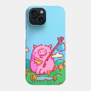 Giant pig in a small world Phone Case