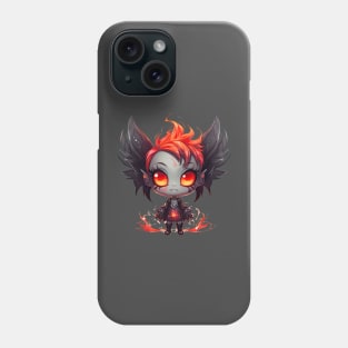 Fiery Enchantress: Adorable Dark Fairy Phone Case