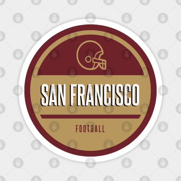 san francisco retro football Magnet by BVHstudio