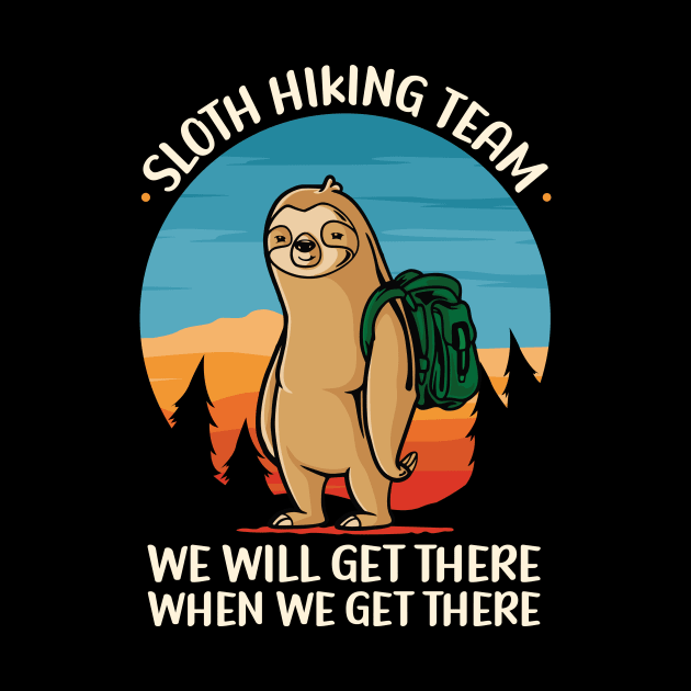 Sloth Hiking Team by kangaroo Studio