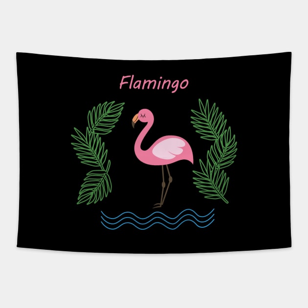 Flamingo Tapestry by valentinahramov