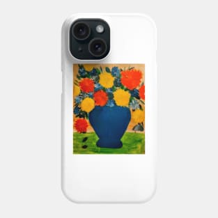 Some abstract bright orange and yellow flowers Phone Case