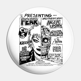 Hardcore Punk Rock Concert Flyer (Goleta, CA 1980s) Pin