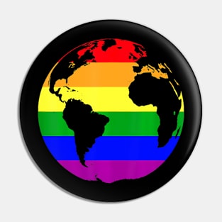 Earth Day Lgbt Gay Pride Rainbow Pin