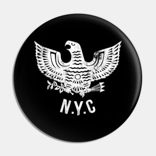 Eagle NYC - white (distressed) Pin