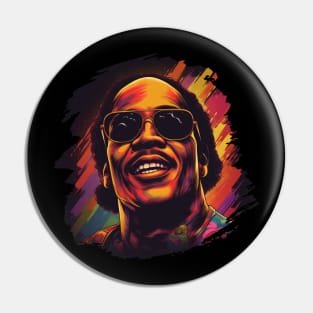 Stevie Wonder in Pop Art Glow Pin