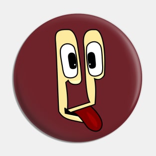 Goofy Funny Face Cartoon Emoji Pin