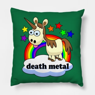 death metal unicorn Pillow