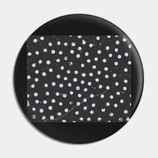 Grunge polka dots pattern design (black and white) Pin