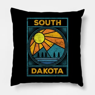 South Dakota BH Mountain Nature Sunrise Pillow