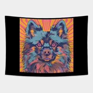 Keeshond in 70's Tapestry