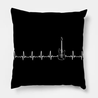 electric guitar funny love heart beats Pillow