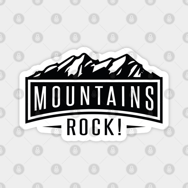 Mountains Rock Magnet by VectorPlanet