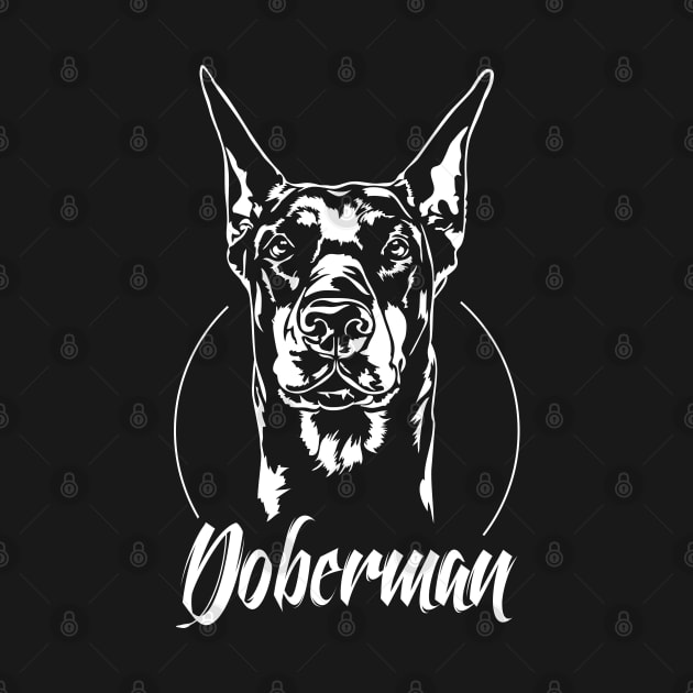 Proud Doberman Pinscher dog portrait by wilsigns