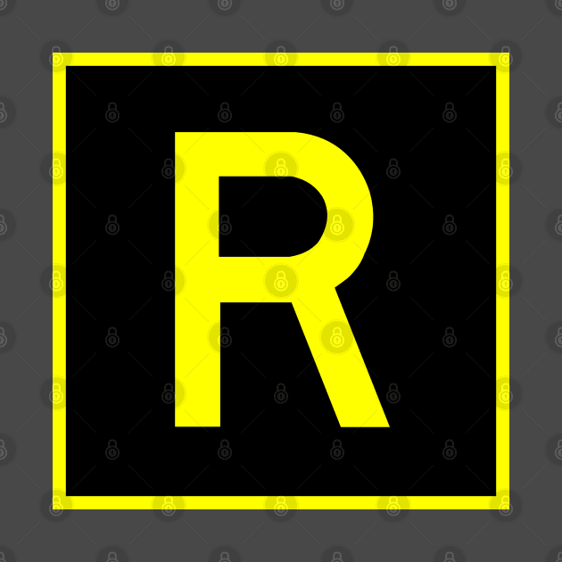 R - Romeo - FAA taxiway sign, phonetic alphabet by Vidision Avgeek