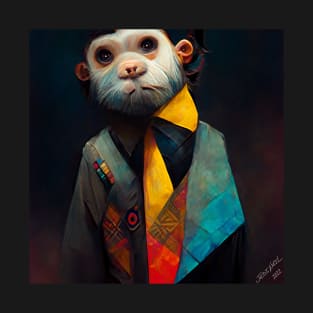 Edwin - Colorful Cubic Multidimensional Monkey T-Shirt