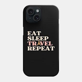 Eat Sleep Travel Repeat Phone Case