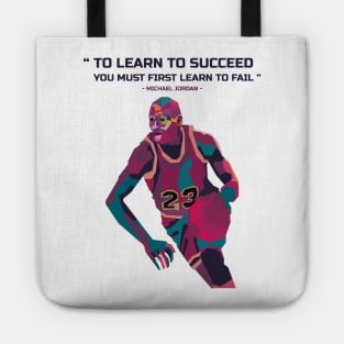 Abstract Michael jordan and his quotes in WPAP Tote