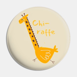 Funny, giraffe-chicken Pin