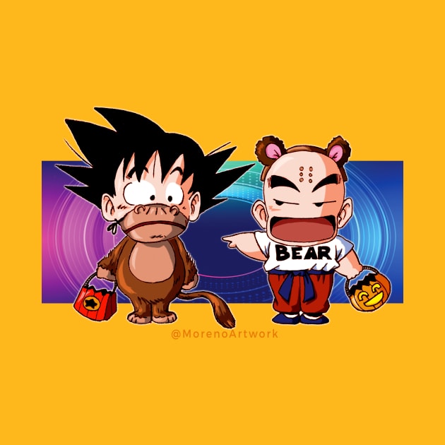 Dragon Ball Halloween (Kid Goku, Krillin) ドラゴンボール by MorenoArtwork