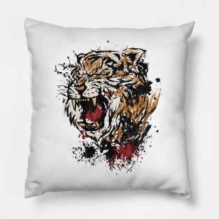 Tiger paint Pillow