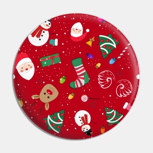 Happy new year theme pattern red Pin
