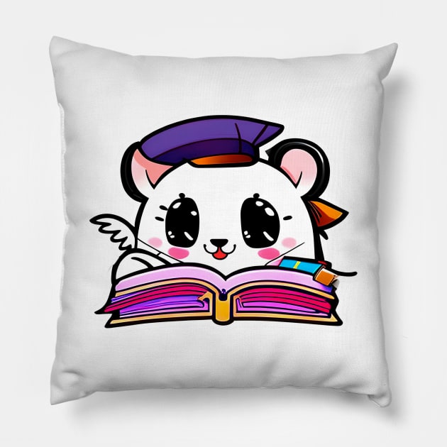 Cute Student Pillow by NerdsbyLeo