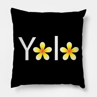 Yolo artistic floral design Pillow