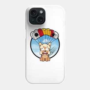 Silly yorkshire terrier dog has a broken parachute Phone Case