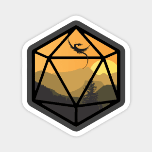 Dragon Mountain D20 Magnet