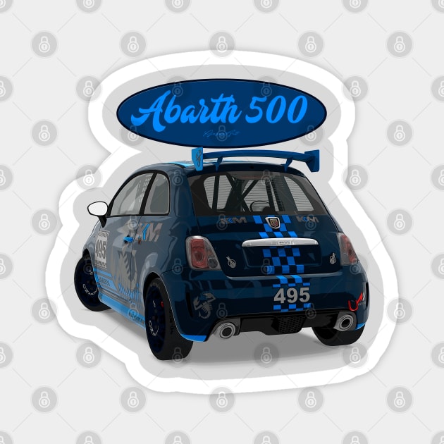 ABARTH 500 495 Back Magnet by PjesusArt